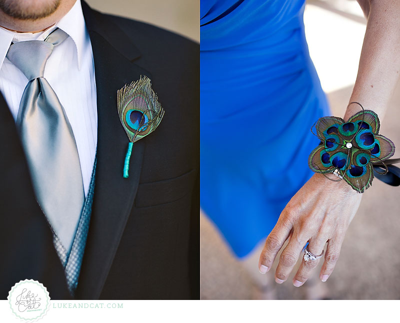 Peacock wedding details